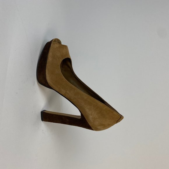 MRKT Platform Suede Open Toe Heels! Size 8 - Picture 6 of 8